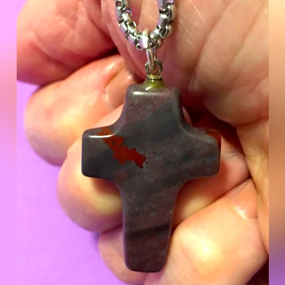 Agate Gemstone Cross - Picture 2 of 6